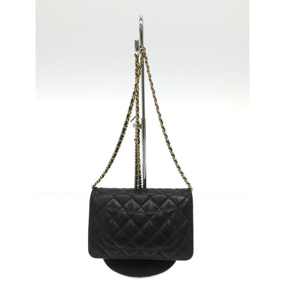 CHANEL | Bags | Chanel Matelasse Chain Wallet Shoulder Bag Black | Poshmark